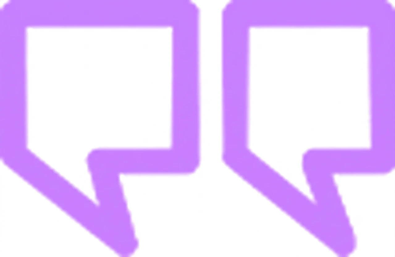 Purple Quotation Marks Icon