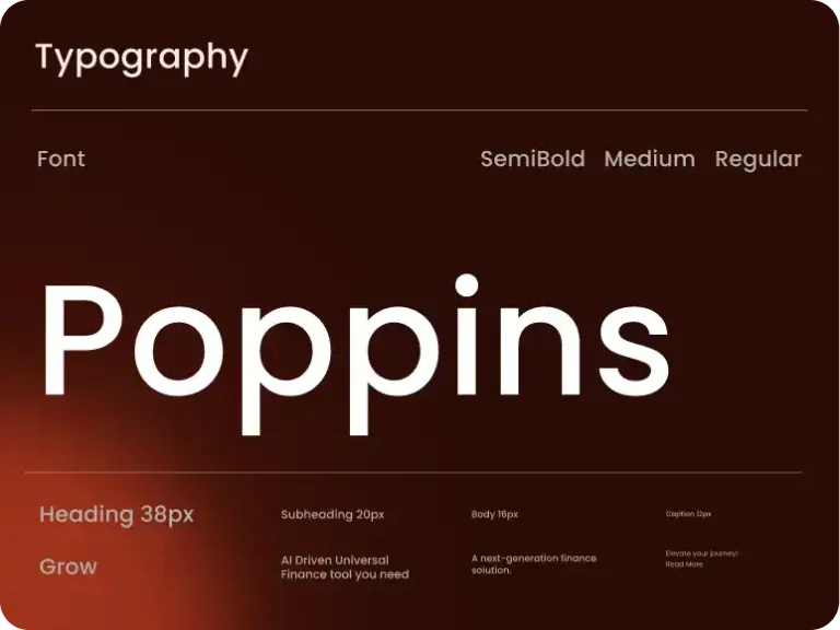 poppins typography design guide