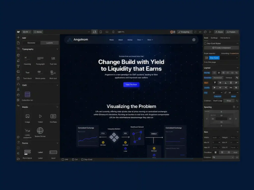 webflow interface