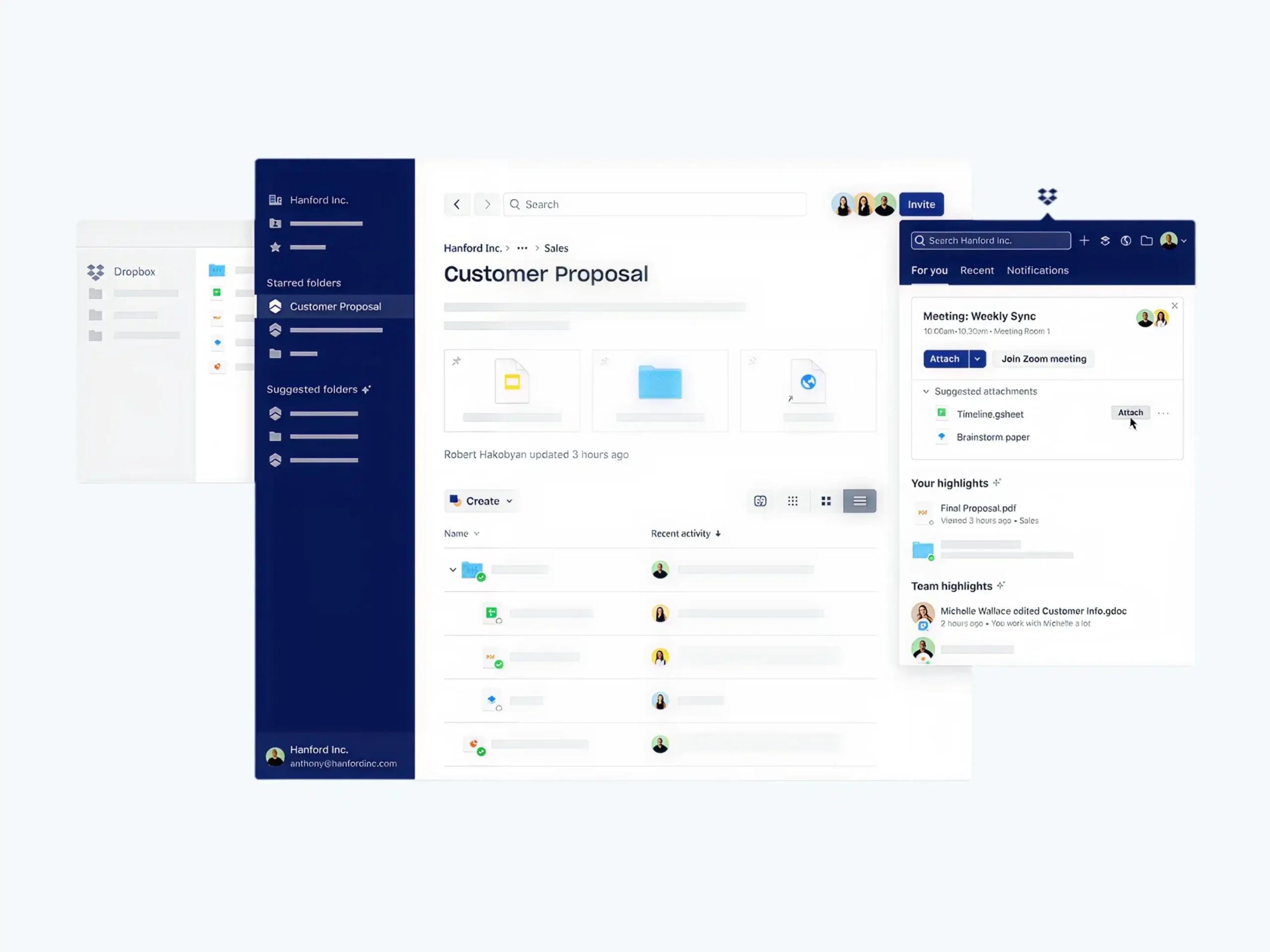 dropbox interface