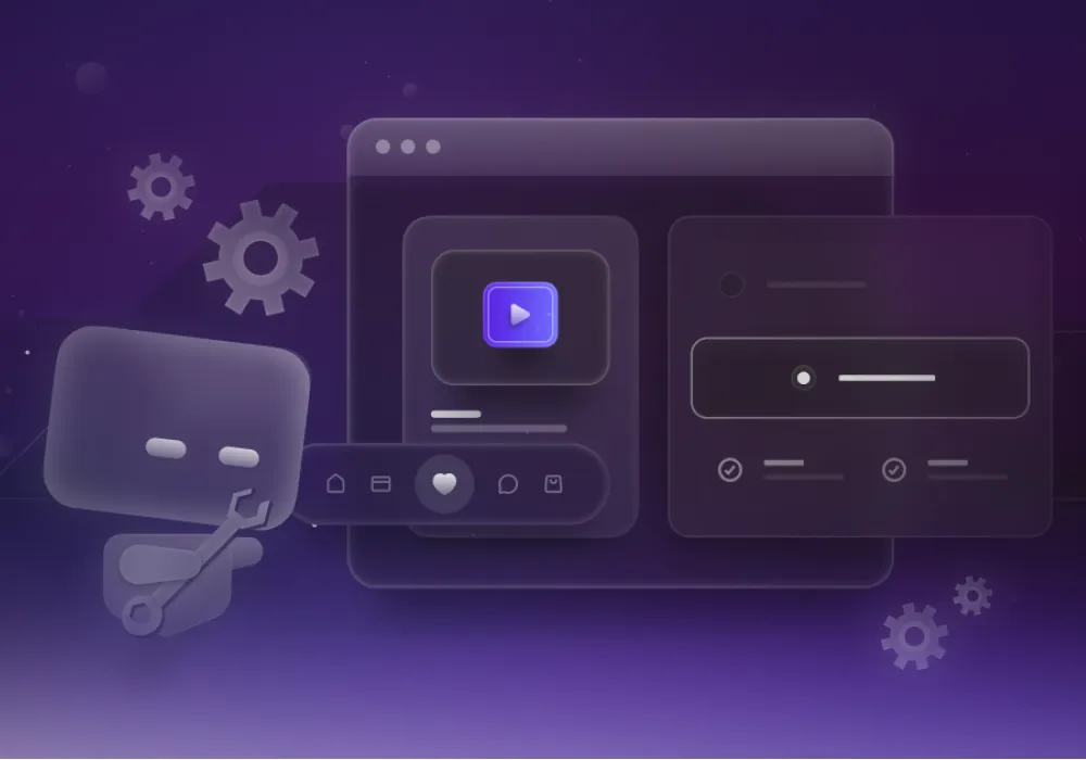 Illustration of stable, responsive user interfaces with smooth animations across devices.